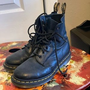 Well loved Dr Martin leather boots